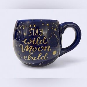 Stay Wild Moon Child Mug Blue Celestial Stars Sky Witch Halloween Coffee Cup